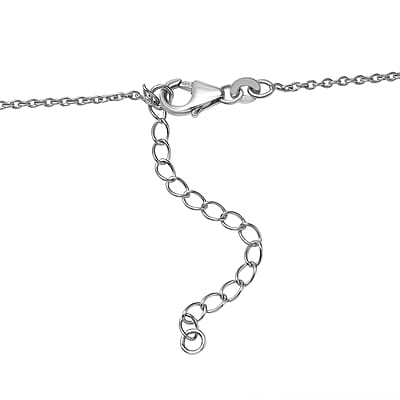 D'Joy  Diamond 4.00 ctw Necklace in Rhodium Over Sterling Silver 18-20 Inches