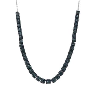 Doorbuster Blue Diamond 4.00 ctw Necklace in Rhodium Over Sterling Silver 18-20 Inches