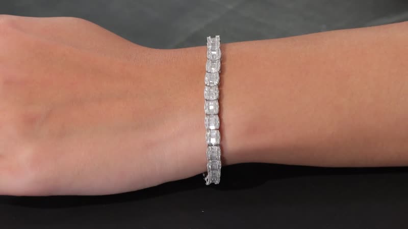 Diamond 4.00 ctw Tennis Bracelet in Rhodium Over Sterling Silver (7.25 In)