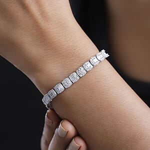 D'Joy Diamond 4.00 ctw Tennis Bracelet in Rhodium Over Sterling Silver (7.25 In)