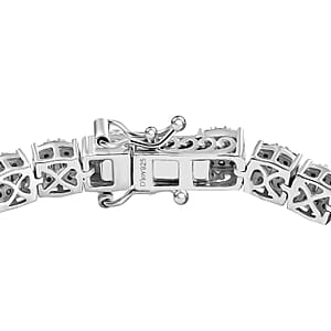 D'Joy Diamond 4.00 ctw Tennis Bracelet in Rhodium Over Sterling Silver (7.25 In)
