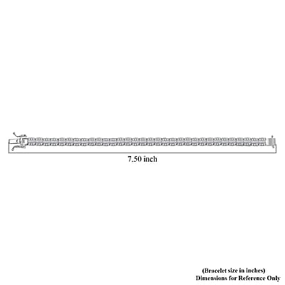 D'Joy Diamond 4.00 ctw Tennis Bracelet in Rhodium Over Sterling Silver (7.25 In)