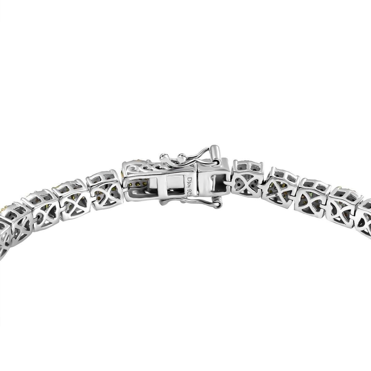 Green Diamond 4.00 ctw Tennis Bracelet in Rhodium Over Sterling Silver (7.25 In) image number 3