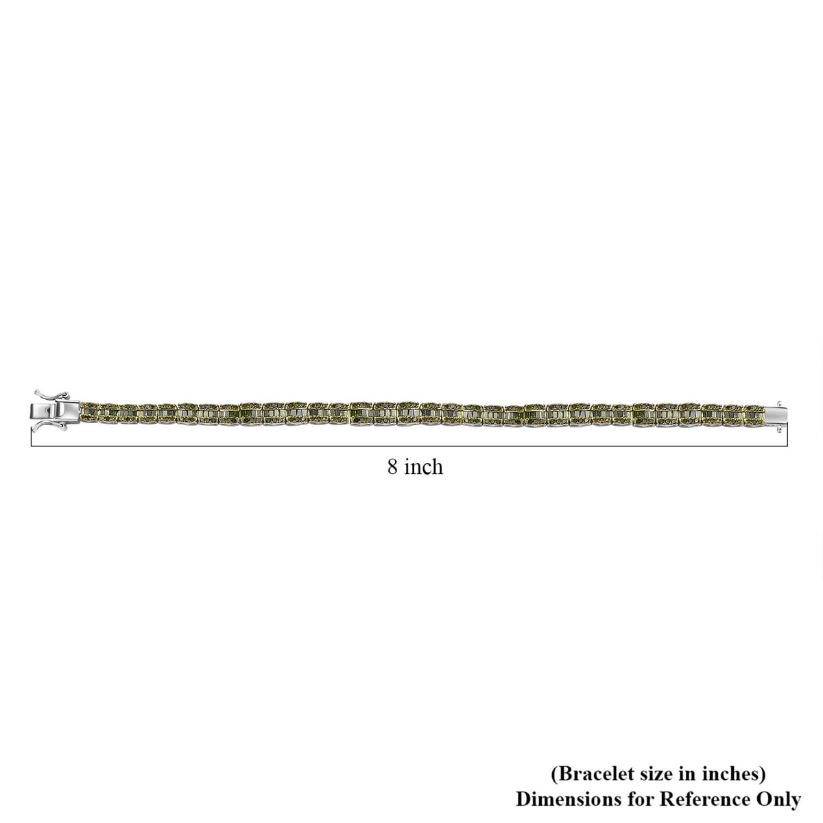 Green Diamond 4.00 ctw Tennis Bracelet in Rhodium Over Sterling Silver (7.25 In) image number 4