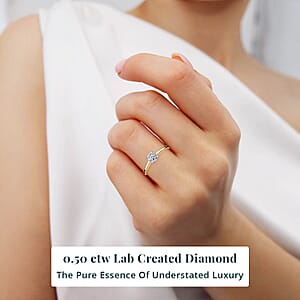 Luxuriant Lab Grown Diamond G VS 0.50 ctw Ring in 14K Yellow Gold (Size 6.5)