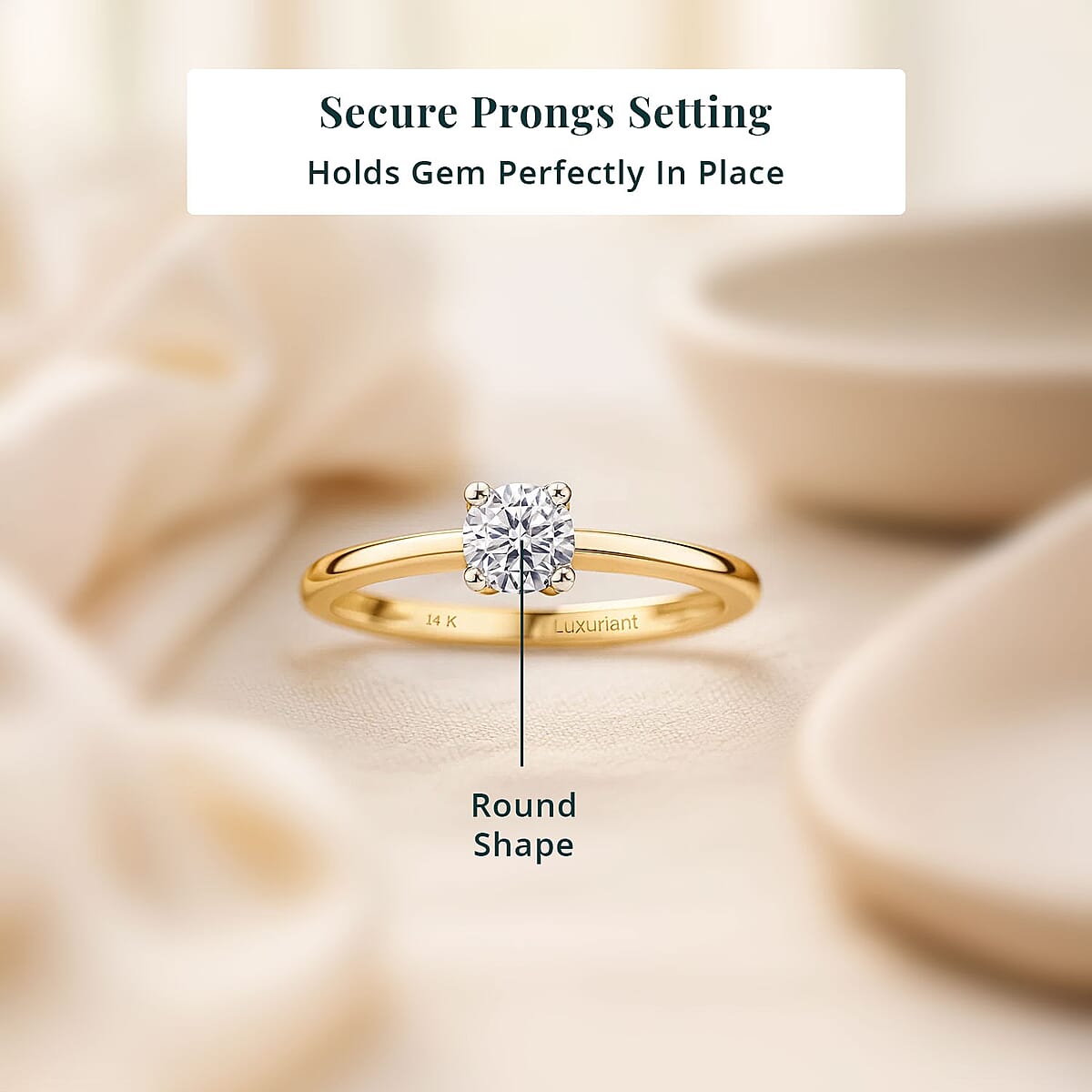 Luxuriant Lab Grown Diamond G VS 0.50 ctw Ring in 14K Yellow Gold (Size 7.5) image number 4