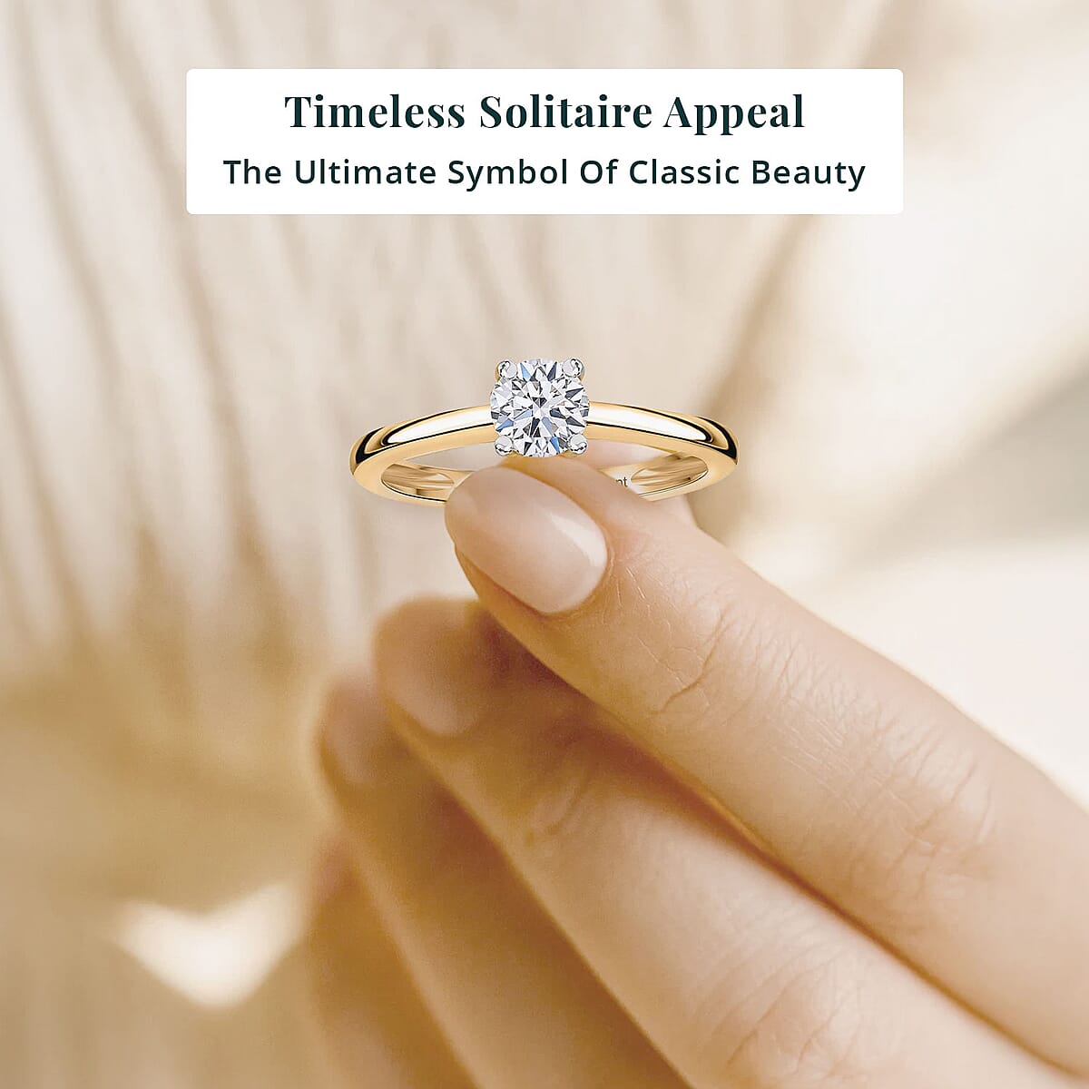 Luxuriant Lab Grown Diamond G VS 0.50 ctw Ring in 14K Yellow Gold (Size 7.5) image number 5