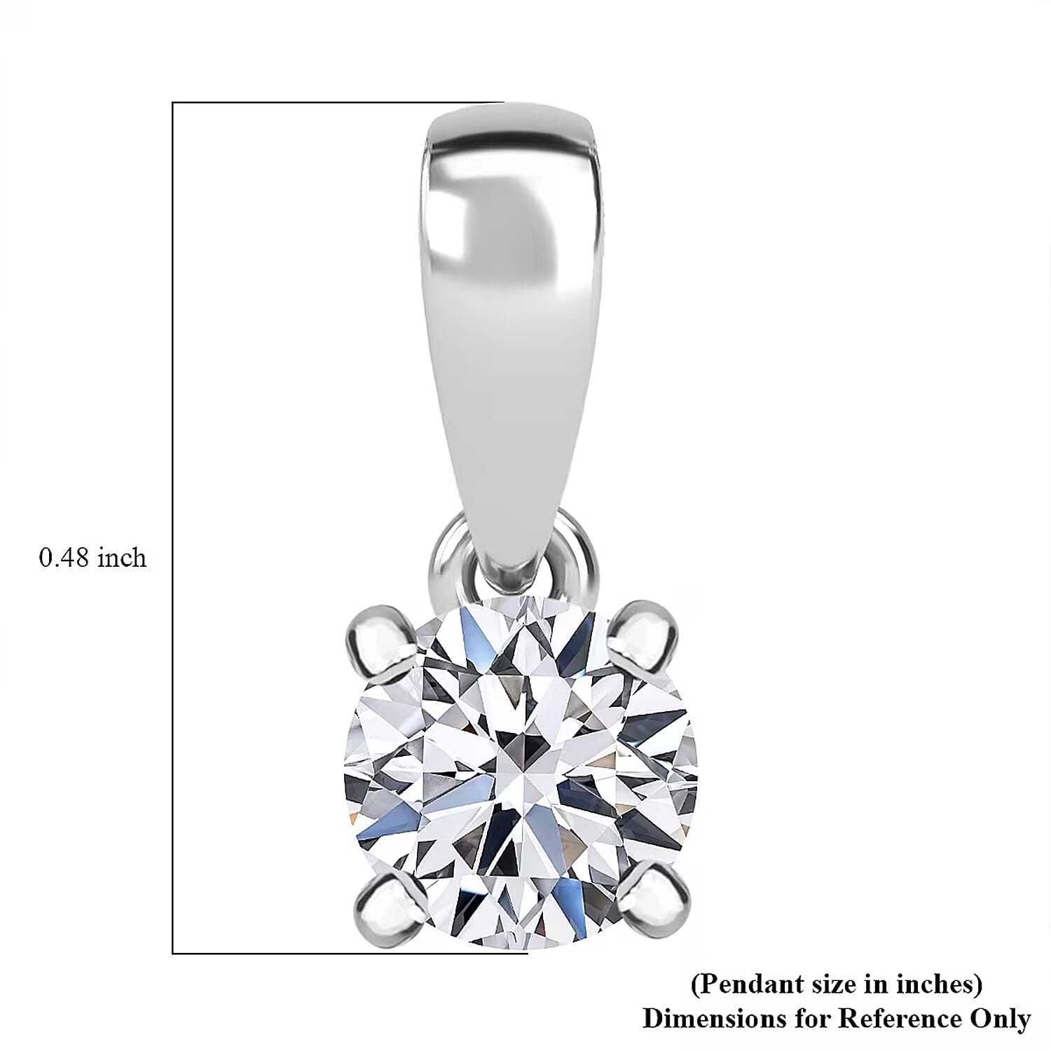 Luxuriant Lab Grown Diamond G VS 0.50 ctw Pendant without Chain in 14K White Gold 