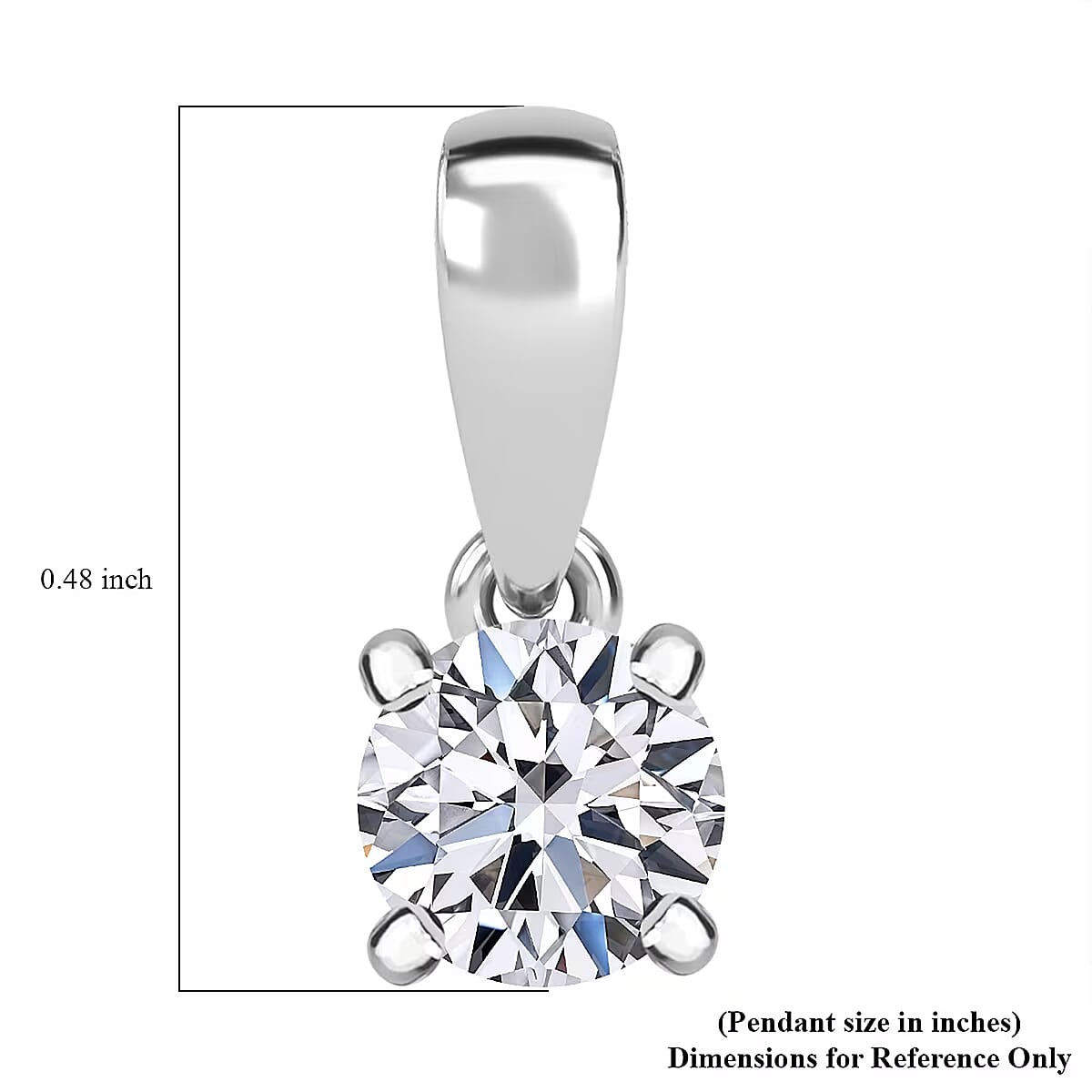 Luxuriant Lab Grown Diamond G VS 0.50 ctw Pendant without Chain in 14K White Gold  image number 6