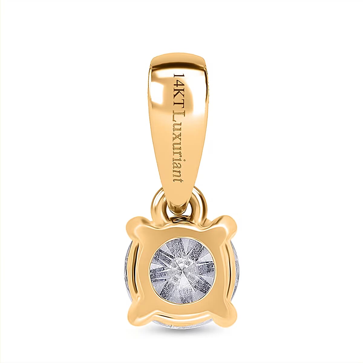 Luxuriant Lab Grown Diamond G VS 0.50 ctw Pendant without Chain in 14K Yellow Gold image number 7