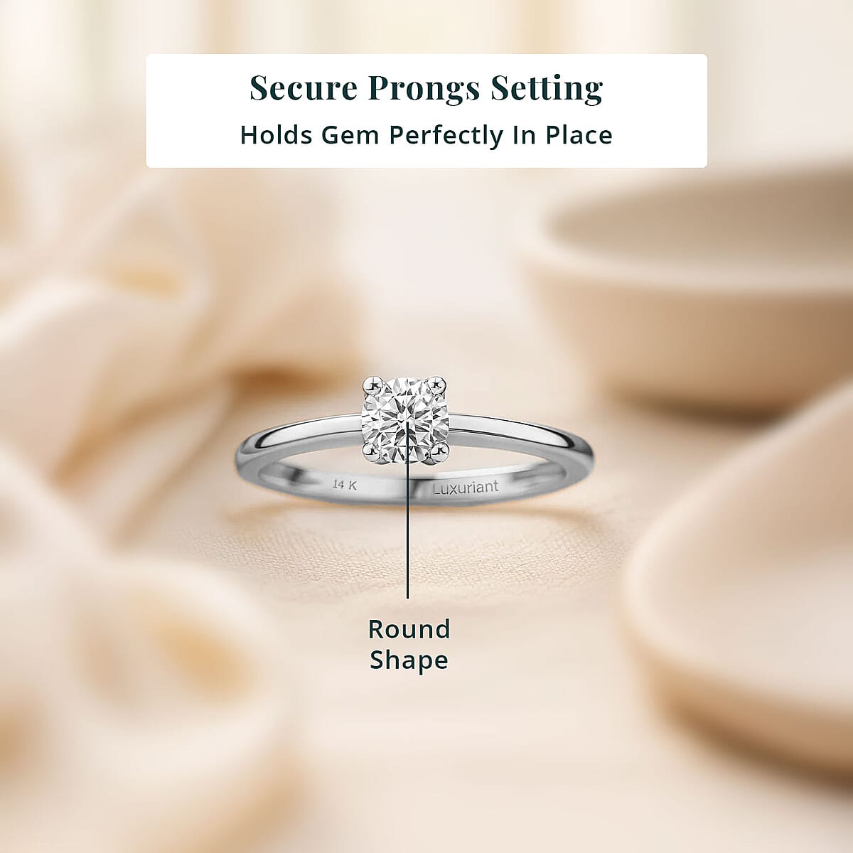 Luxuriant Lab Grown Diamond G VS 0.50 ctw Ring in 14K White Gold (Size 8.5) image number 4