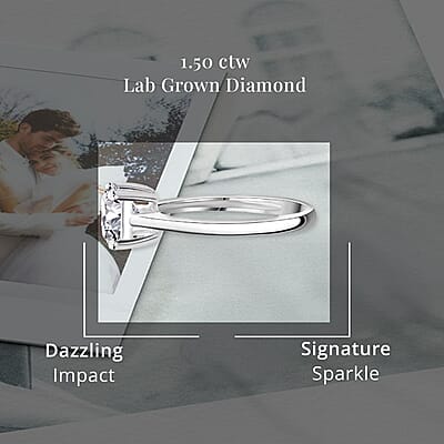 Luxuriant Lab Grown Diamond G VS 1.50 ctw Ring in 14K White Gold (Size 10.0)