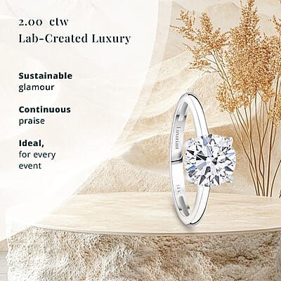 Luxuriant Lab Grown Diamond G VS 2.00 ctw Ring in 14K White Gold (Size 10.0)
