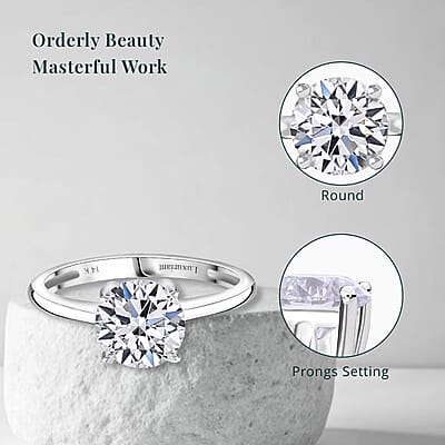 Luxuriant Lab Grown Diamond G VS 2.00 ctw Ring in 14K White Gold (Size 10.0)