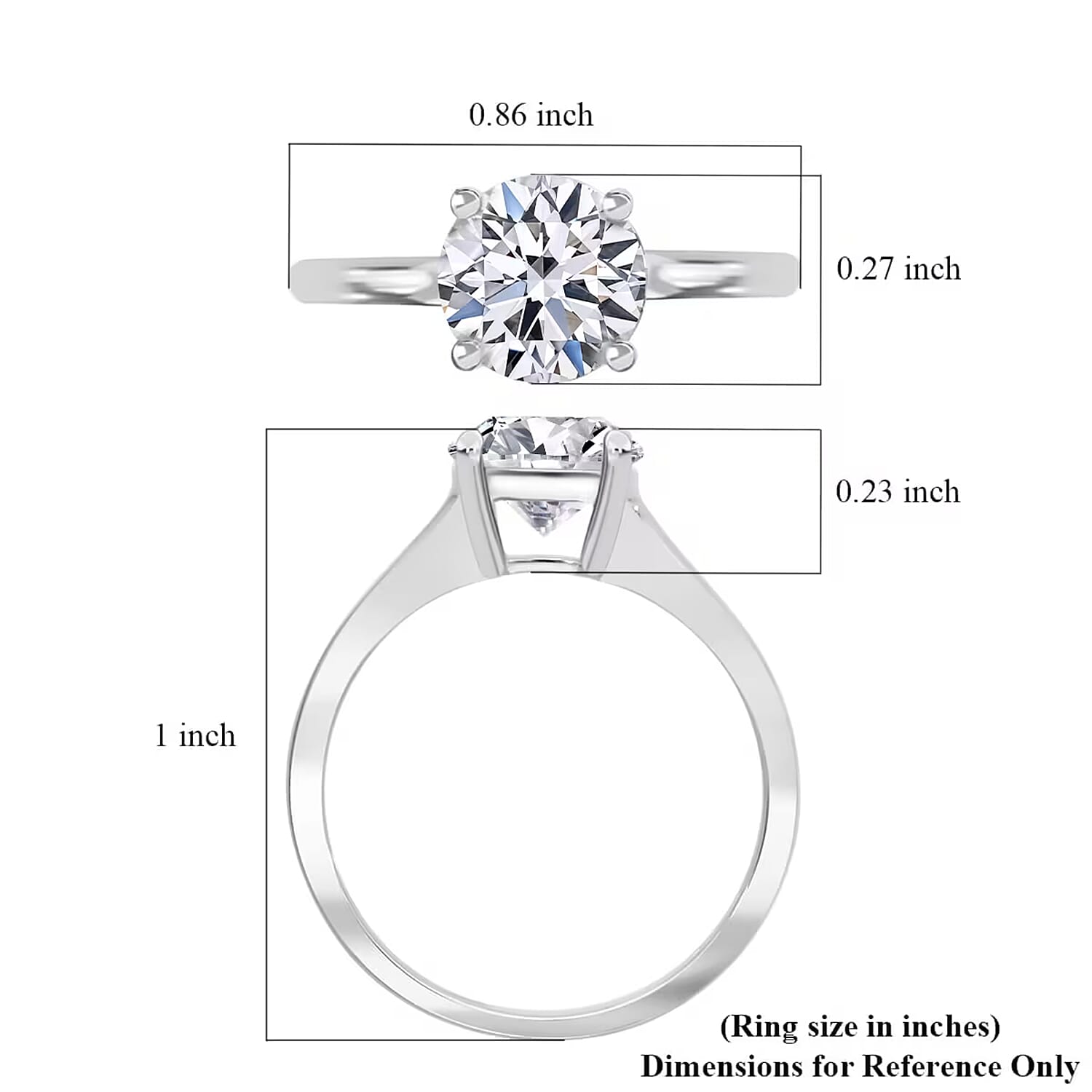 Luxuriant Lab Grown Diamond G VS 2.00 ctw Ring in 14K White Gold (Size 10.0)