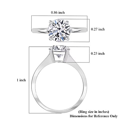 Luxuriant Lab Grown Diamond G VS 2.00 ctw Ring in 14K White Gold (Size 10.0)