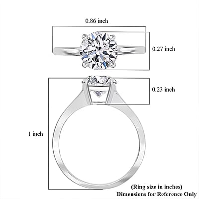 Luxuriant Lab Grown Diamond G VS 2.00 ctw Ring in 14K White Gold (Size 10.5)