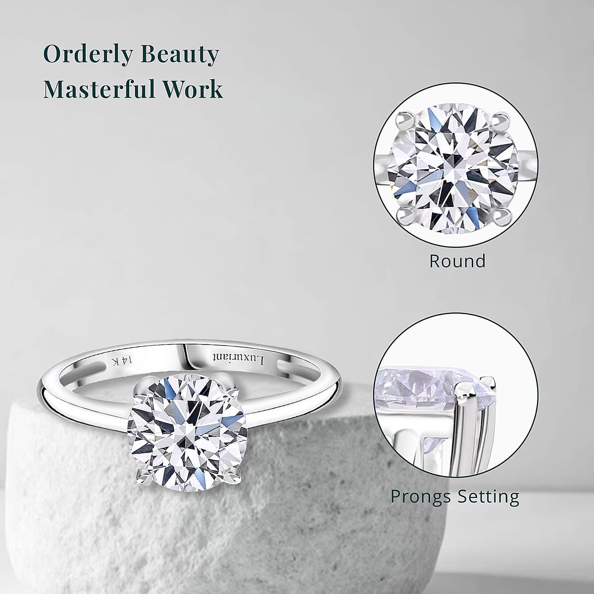 Luxuriant Lab Grown Diamond G VS 2.00 ctw Ring in 14K White Gold (Size 11.0) image number 5