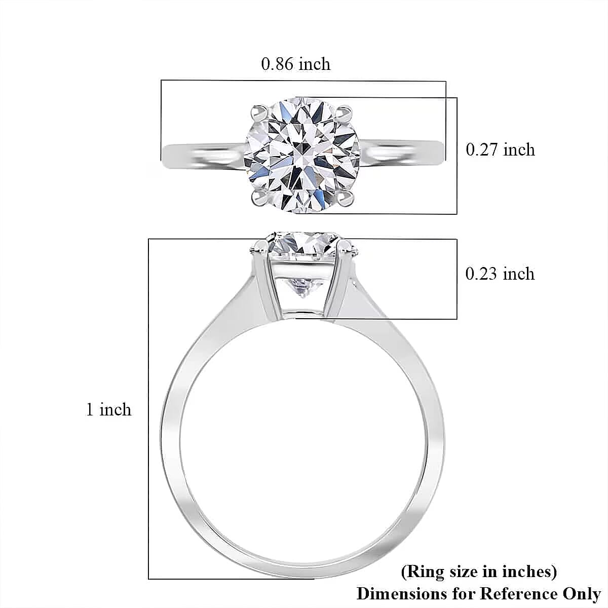 Luxuriant Lab Grown Diamond G VS 2.00 ctw Ring in 14K White Gold (Size 6.5) image number 6