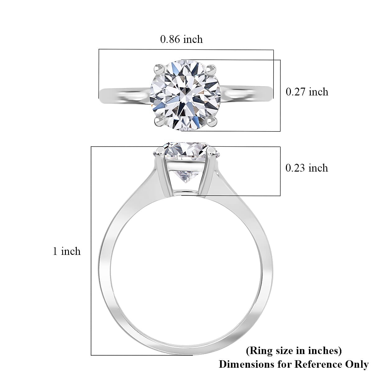 Luxuriant Lab Grown Diamond G VS 2.00 ctw Ring in 14K White Gold (Size 8.0) image number 5