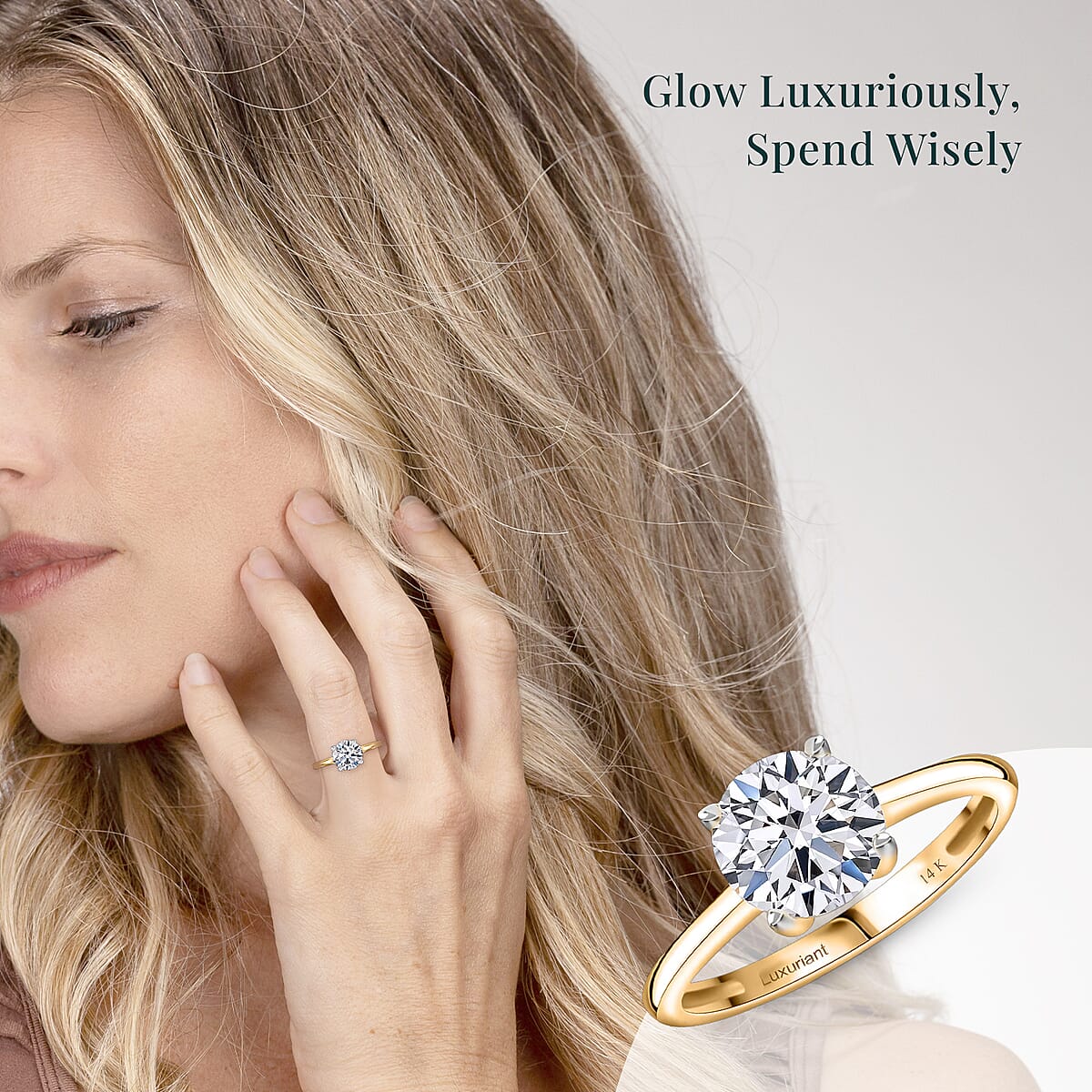 Luxuriant Lab Grown Diamond G VS 2.00 ctw Ring in 14K Yellow Gold (Size 7.0) image number 1