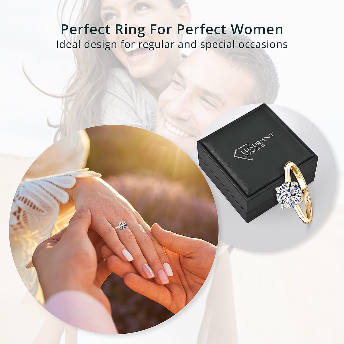 Luxuriant Lab Grown Diamond G VS 2.00 ctw Ring in 14K Yellow Gold (Size 7.0) image number 6