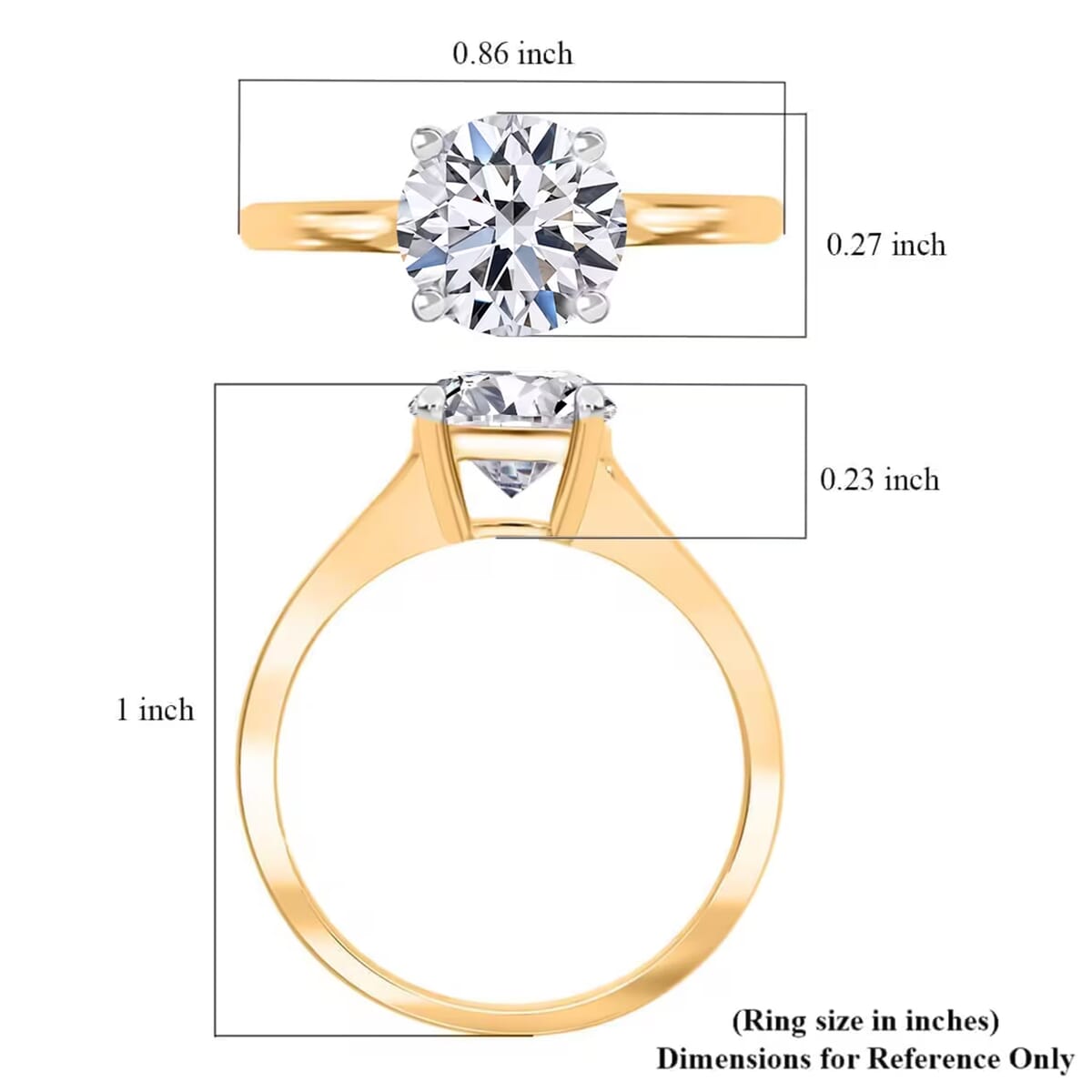 Luxuriant Lab Grown Diamond G VS 1.50 ctw Ring in 14K Yellow Gold (Size 10.0) image number 7
