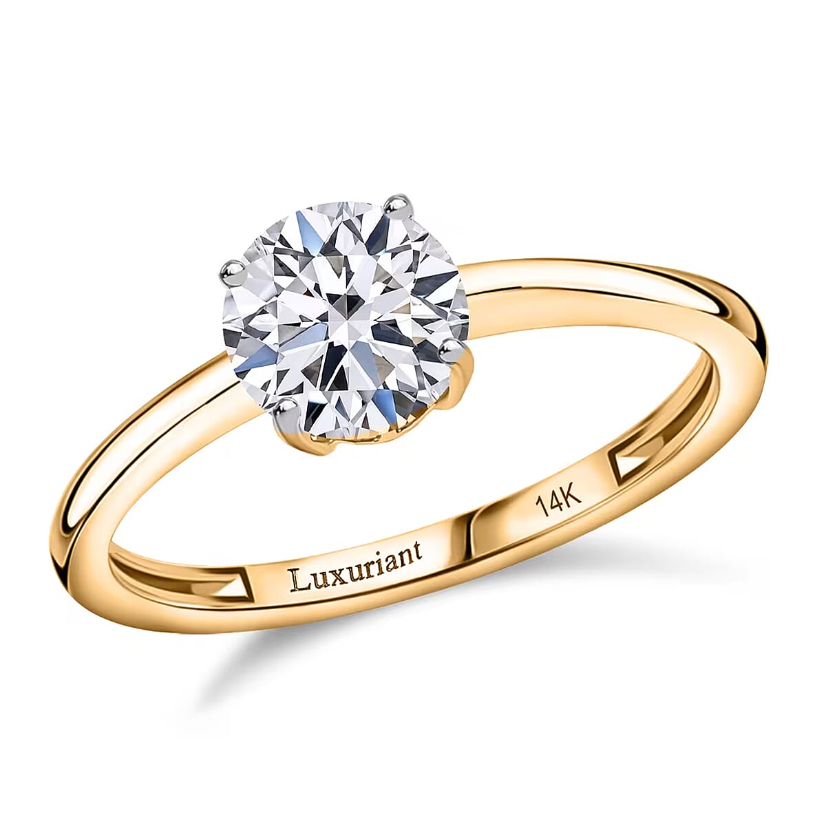 Luxuriant Lab Grown Diamond G VS 1.50 ctw Ring in 14K Yellow Gold (Size 7.0) image number 0