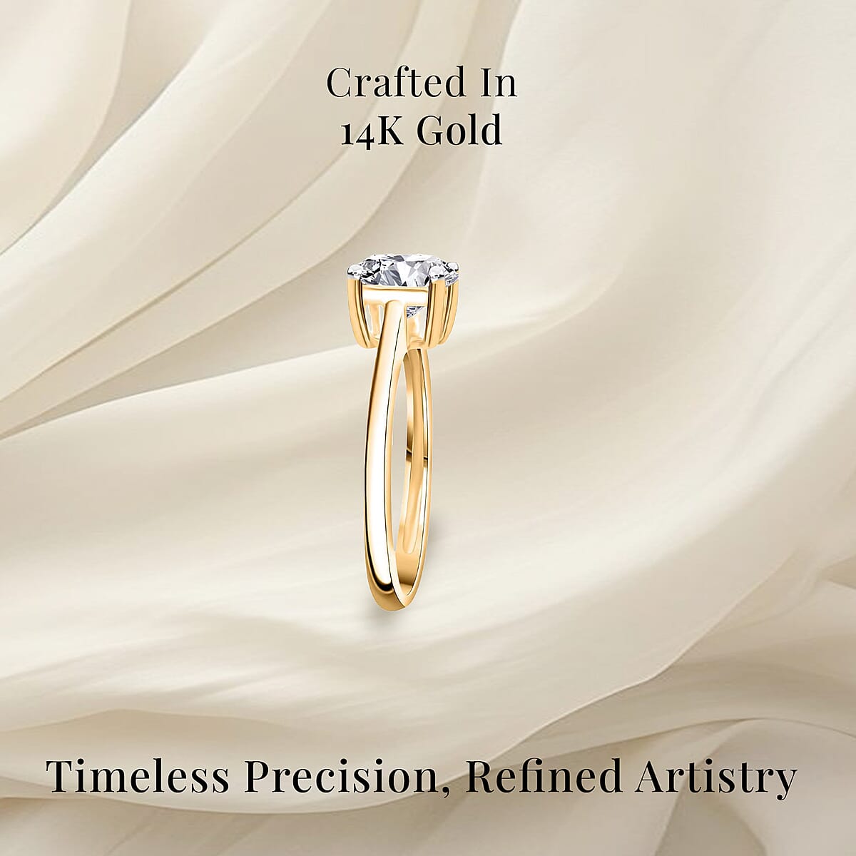 Luxuriant Lab Grown Diamond G VS 1.50 ctw Ring in 14K Yellow Gold (Size 7.0) image number 2