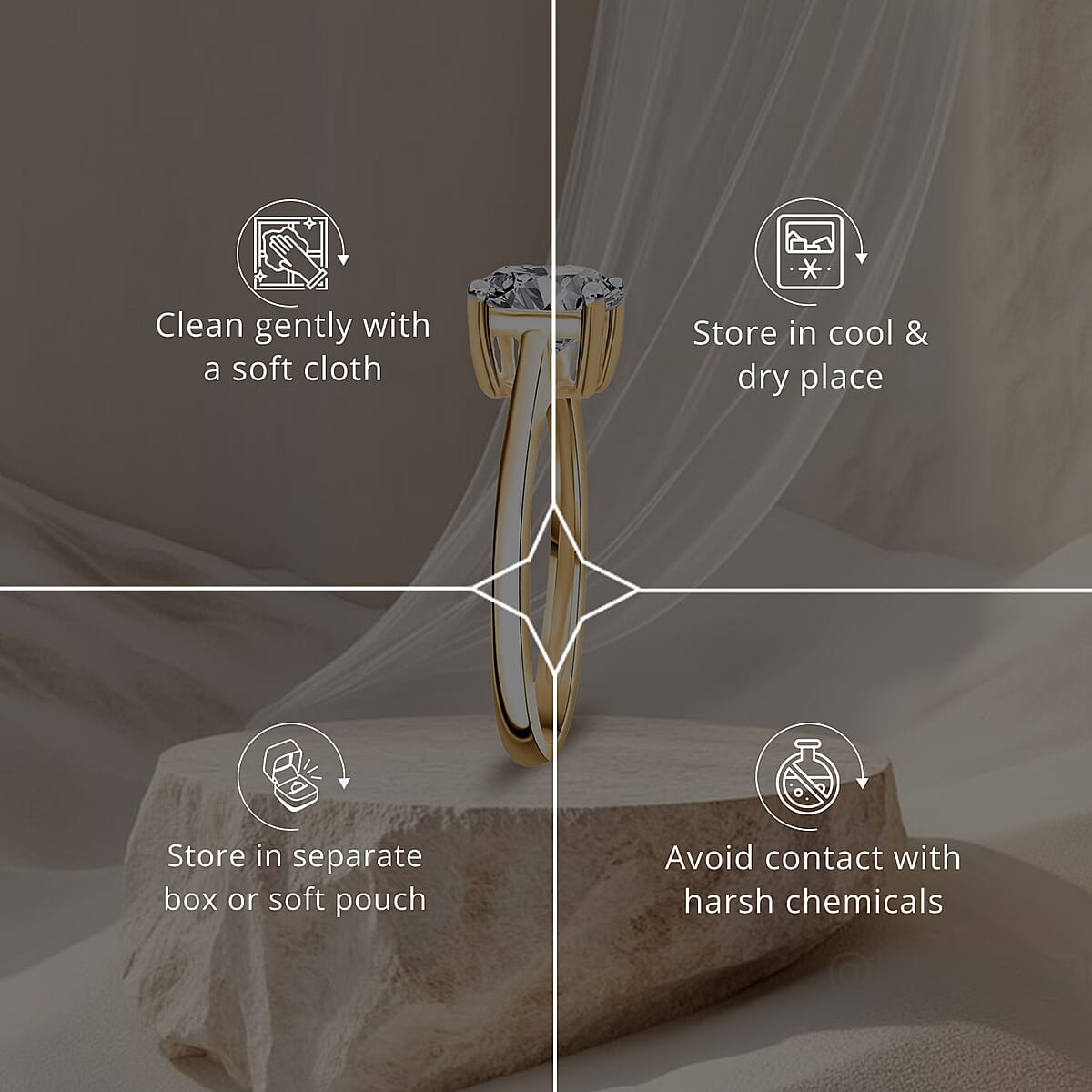 Luxuriant Lab Grown Diamond G VS 1.50 ctw Ring in 14K Yellow Gold (Size 9.0) image number 6