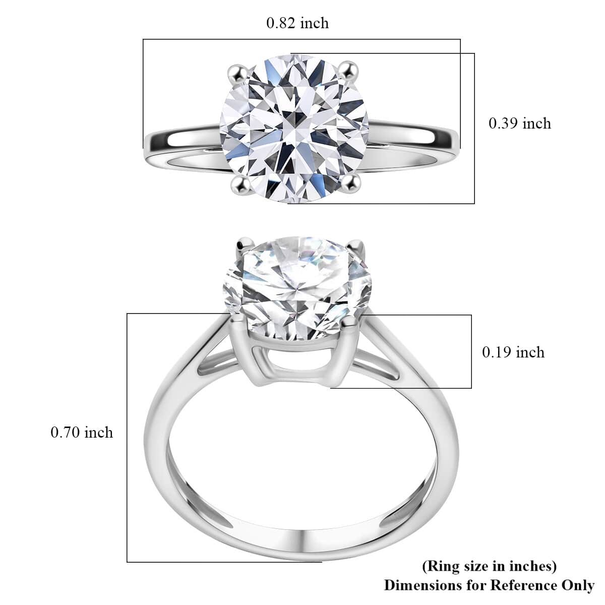 Luxuriant Lab Grown Diamond G VS 3.00 ctw Ring in 950 Platinum (Size 10.0) (Del. in 12-15 Days) image number 3