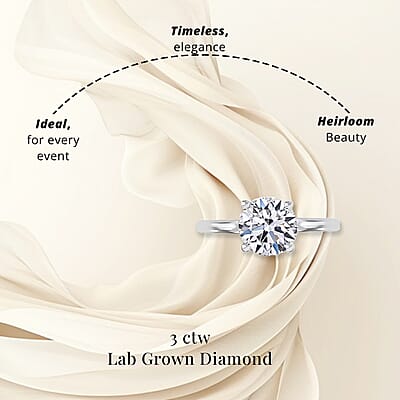 950 Platinum Luxuriant Lab Grown Diamond (G, VS) Ring (Size 10.0) (Del. in 12-15 Days) 3.00 ctw