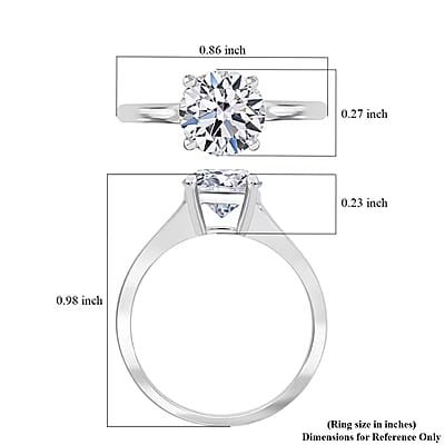 950 Platinum Luxuriant Lab Grown Diamond (G, VS) Ring (Size 10.0) (Del. in 12-15 Days) 3.00 ctw