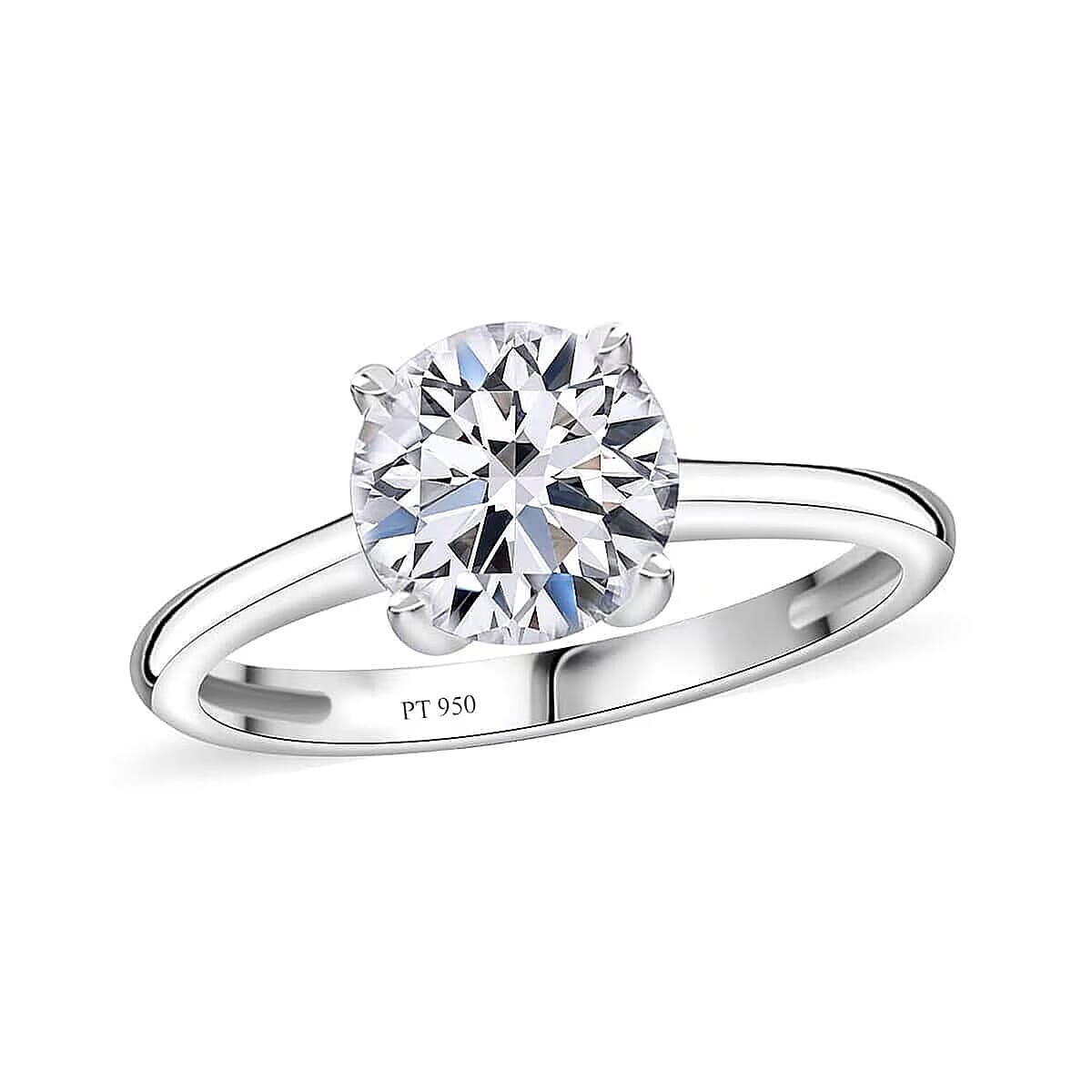 IGI Certified Luxuriant Lab Grown Diamond G VS 3.00 ctw Ring in 950 Platinum (Size 5.5) image number 0