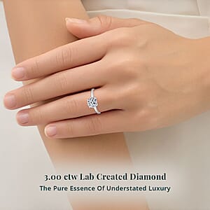 IGI Certified Luxuriant Lab Grown Diamond G VS 3.00 ctw Ring in 950 Platinum (Size 5.5)