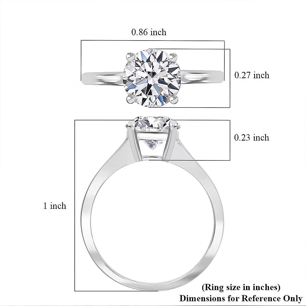 IGI Certified Luxuriant Lab Grown Diamond G VS 3.00 ctw Ring in 950 Platinum (Size 5.5) image number 6