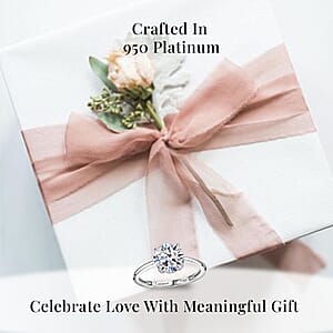 IGI Certified Luxuriant Lab Grown Diamond G VS 3.00 ctw Ring in 950 Platinum (Size 7.0)