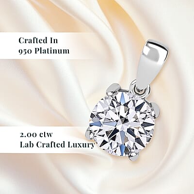 Luxuriant Lab Grown Diamond G VS 2.00 ctw Pendant without Chain in 950 Platinum