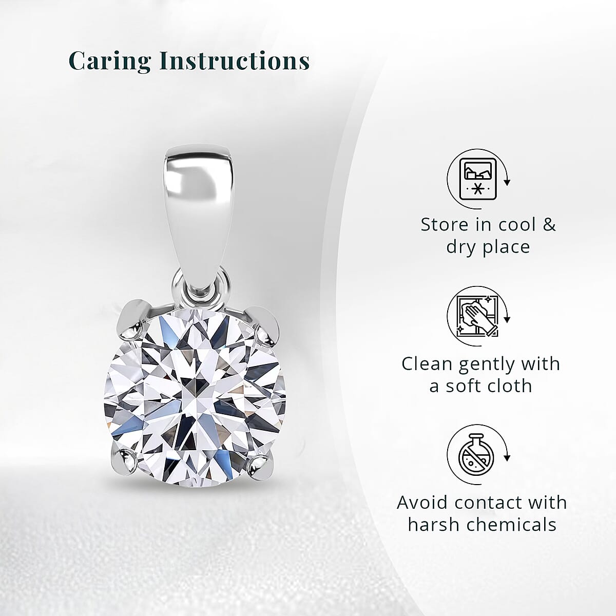 Luxuriant Lab Grown Diamond G VS 2.00 ctw Pendant without Chain in 950 Platinum image number 6
