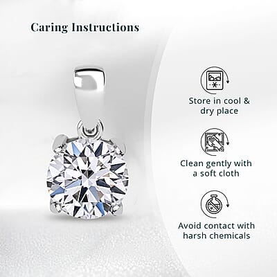 Luxuriant Lab Grown Diamond G VS 2.00 ctw Pendant without Chain in 950 Platinum