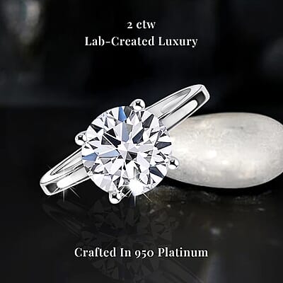 Luxuriant Lab Grown Diamond G VS 2.00 ctw Ring in 950 Platinum (Size 10.0) (Del. in 12-15 Days)