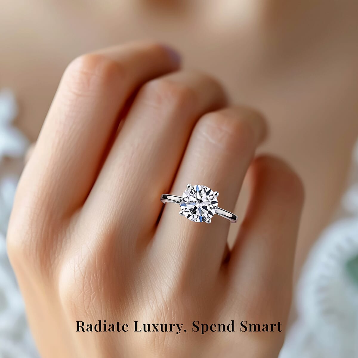 Luxuriant Lab Grown Diamond G VS 2.00 ctw Ring in 950 Platinum (Size 9.0) (Del. in 12-15 Days) image number 1