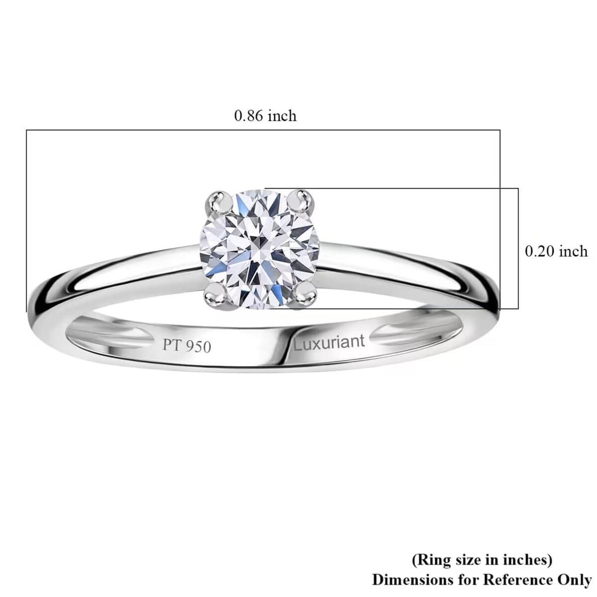 Luxuriant Lab Grown Diamond G VS 1.50 ctw Ring in 950 Platinum (Size 10.0) (Del. in 12-15 Days) image number 7