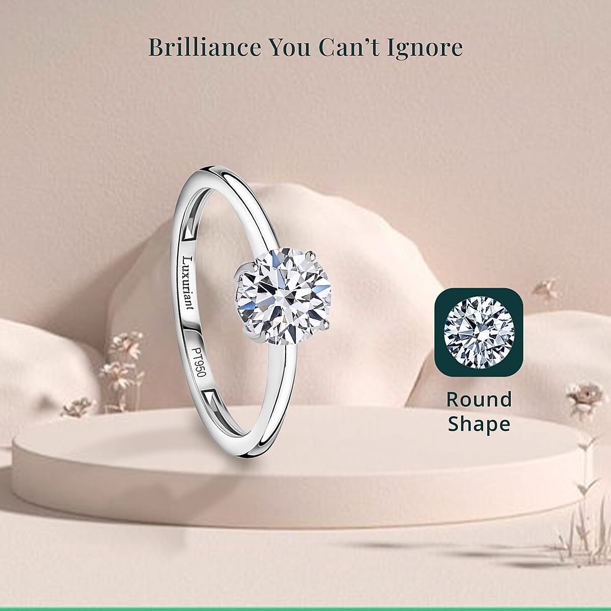 Luxuriant Lab Grown Diamond G VS 1.50 ctw Ring in 950 Platinum (Size 7.0) (Del. in 12-15 Days) image number 5
