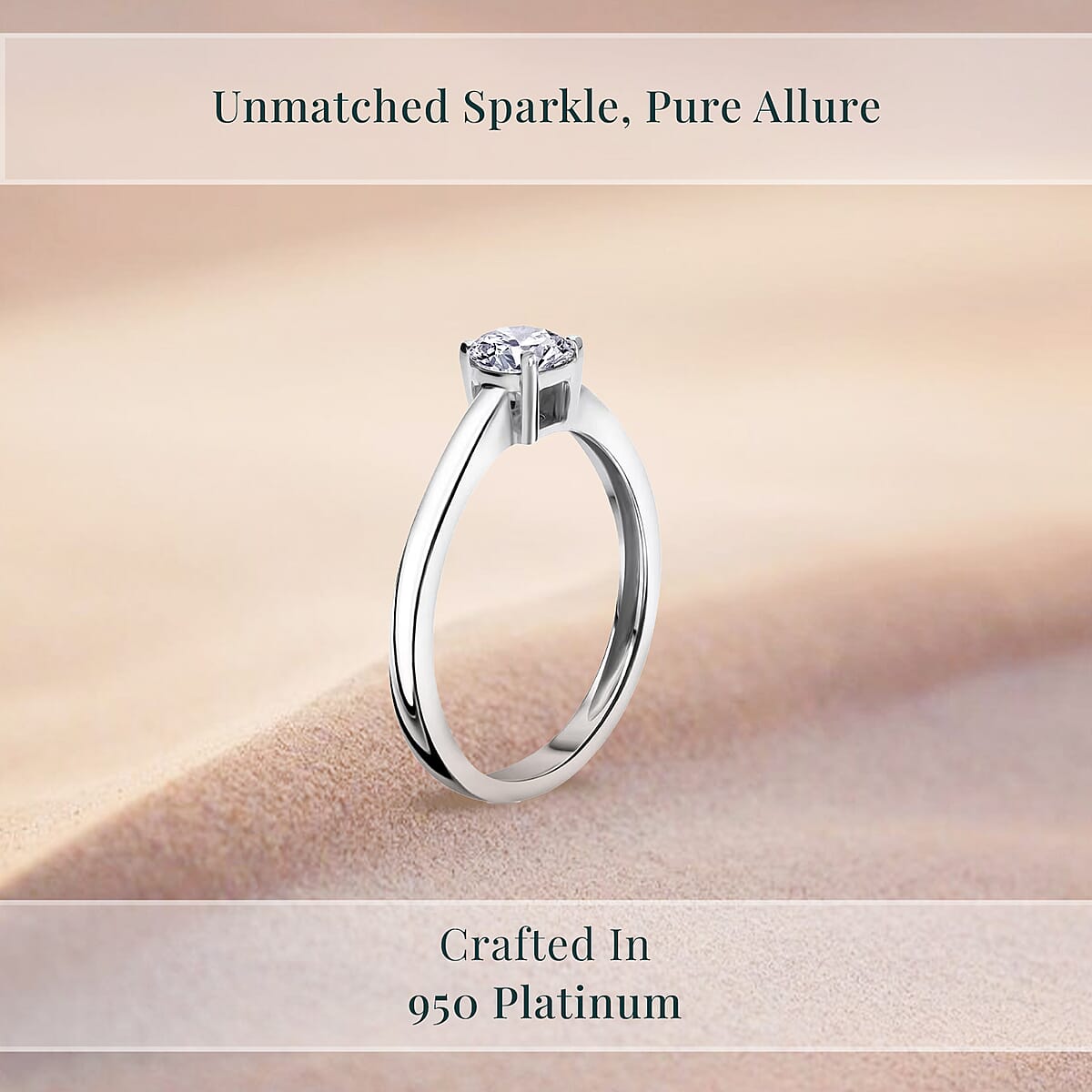 Luxuriant Lab Grown Diamond G VS 1.50 ctw Ring in 950 Platinum (Size 9.0) (Del. in 12-15 Days) image number 2