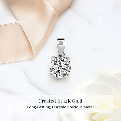 Luxuriant Lab Grown Diamond G VS 2.00 ctw Pendant without Chain in 14K White Gold 