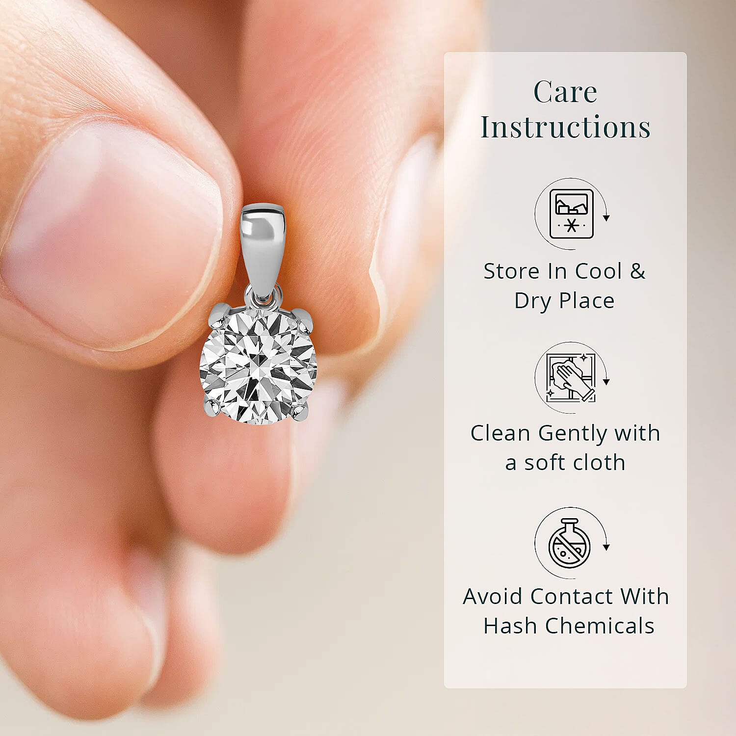 Luxuriant Lab Grown Diamond G VS 2.00 ctw Pendant without Chain in 14K White Gold 
