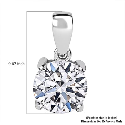 Luxuriant Lab Grown Diamond G VS 2.00 ctw Pendant without Chain in 14K White Gold 