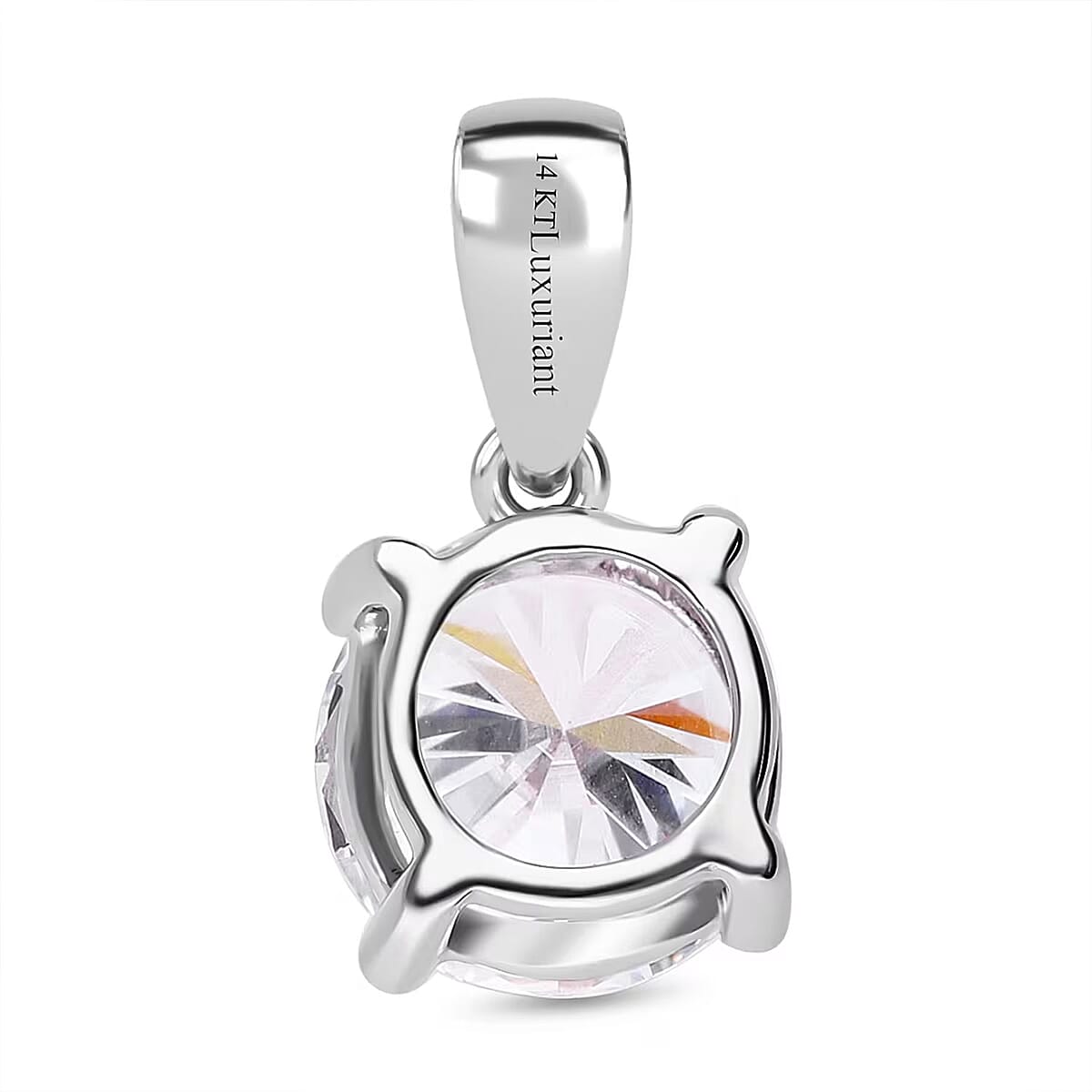 Luxuriant Lab Grown Diamond G VS 2.00 ctw Pendant without Chain in 14K White Gold  image number 7