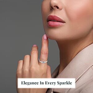 Luxuriant Lab Grown Diamond G-H SI 0.50 ctw Ring in Platinum Over Sterling Silver (Size 10.0) (Del. In 8-10 Days)